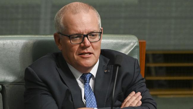 Former prime minister Scott Morrison. His government spent a record $240m on advertising during its final year in office. Picture: NCA NewsWire/Martin Ollman