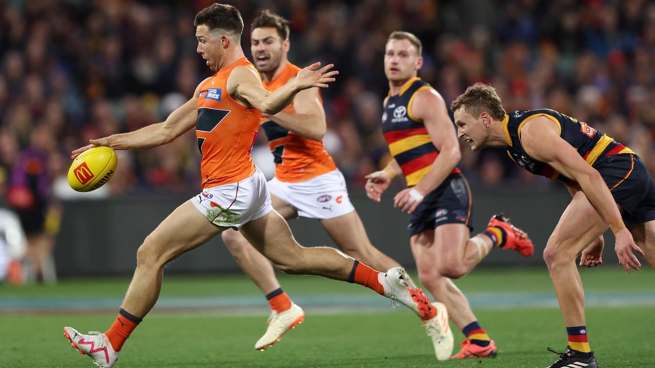 GWS dominated the stats sheet in their final-term win over the Crows. Picture: Sarah Reed/AFL Photos via Getty Images