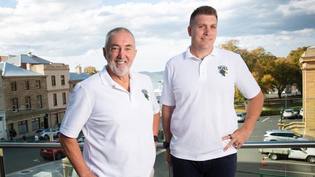 New appointees of the Tasmania Football Club, Todd Patterson and Derek Hine. Picture: Linda Higginson