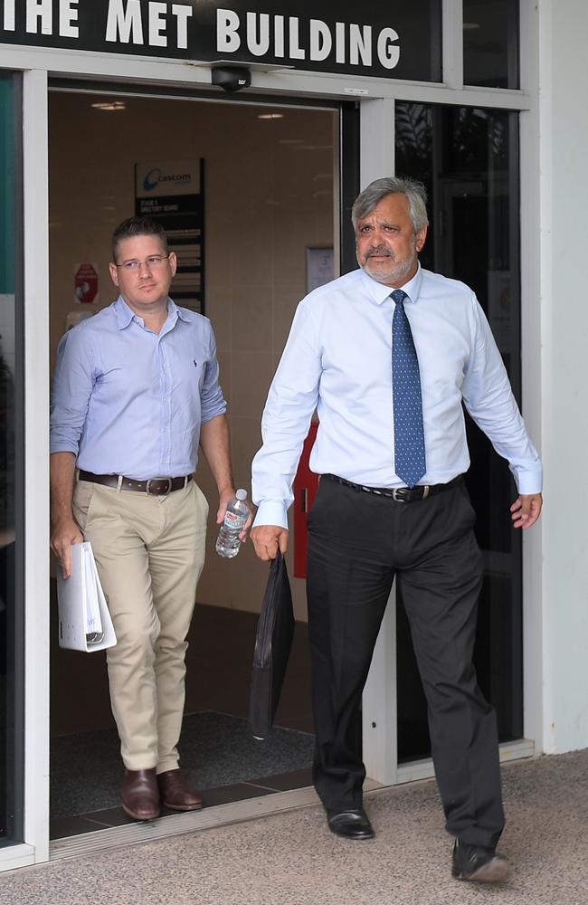 Matt Wright's lawyer David De Silva with consultant and advisor Sam Nixon leave NTCAT. Picture: (A)manda Parkinson