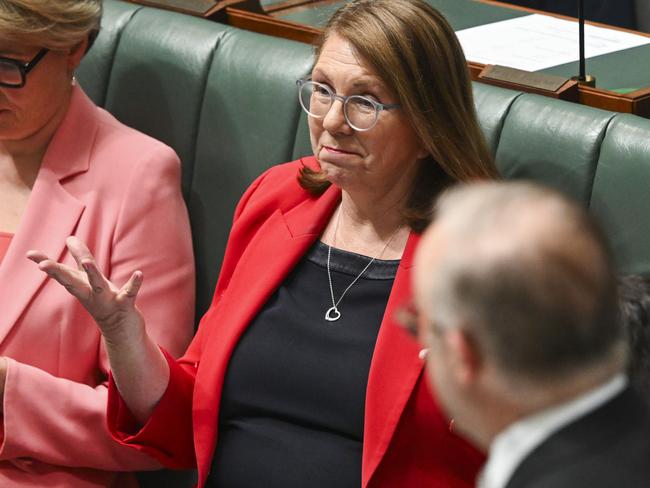 Minister for Infrastructure, Transport and Regional Development of Australia, Catherine King during Question Time at Parliament House in Canberra. Picture: NCA NewsWire / Martin Ollman