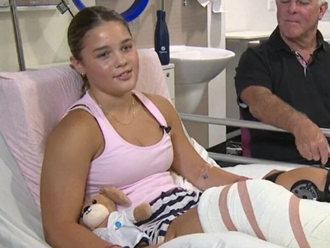 Sarah Jacka, 12, broke both her legs after diving from the cliff.