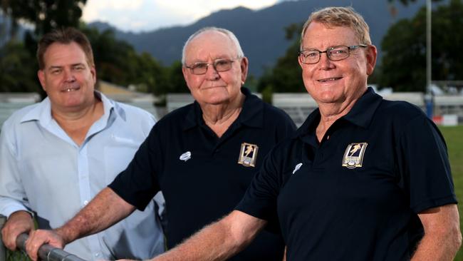 Old CDRL players from the 60s and 70s ahead of this weekend's Men of League double-header. Men of League members Brett Allen, John Moore and Bob Fowler. PICTURE: STEWART McLEAN