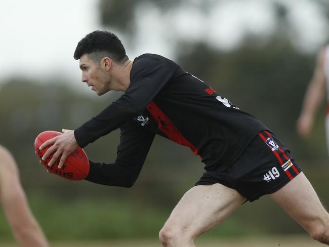 Jarrad Grant slotted six goals for Frankston Bombers. Picture: Valeriu Campan