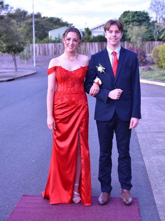 St Mary’s College student Skyla Birch with partner Ashton Mitchell.