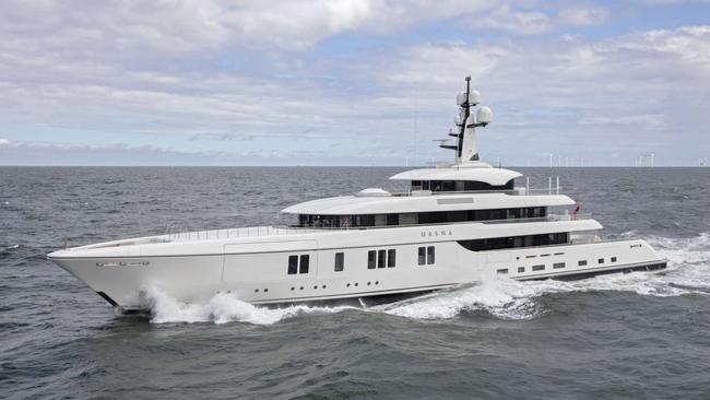 Aussie John Symond’s 73m super yacht Hasna.