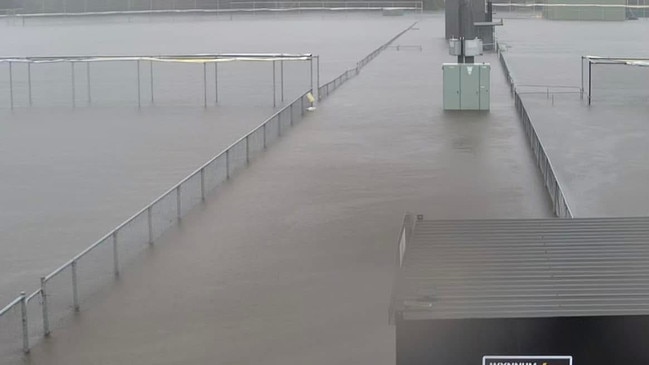 The Wynnum Wolves football club is praying for the rain to stop. Picture: Wynnum Wolves/ Facebook.