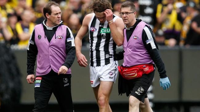 The Pies are fearing the worst on Matt Scharenberg’s knee injury. Picture: Getty