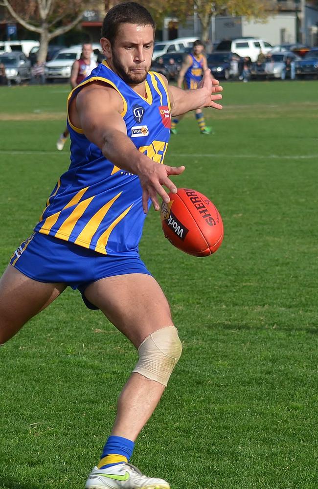 Ryan Semmel taking a kick for the Heathcote rep team.