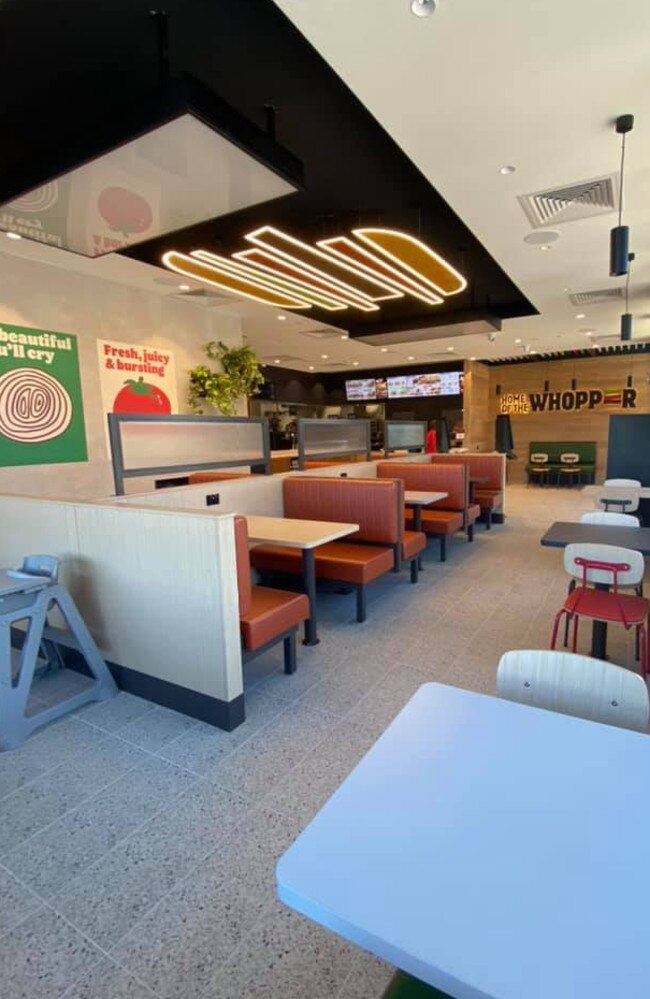 Inside the new Hungry Jacks at Yeppoon.