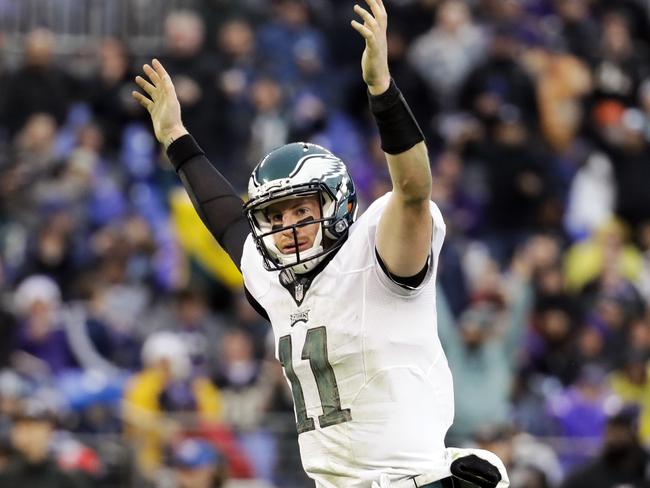 Philadelphia Eagles quarterback Carson Wentz (11).