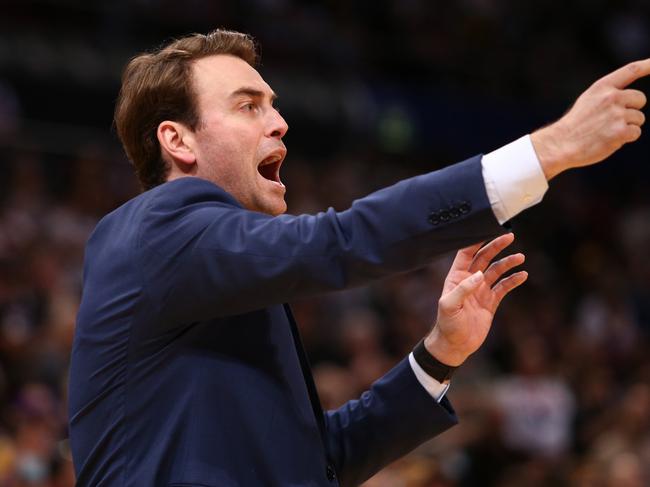 Sydney Kings coach Chase Buford wasn’t happy with the referees. Picture: Getty Images