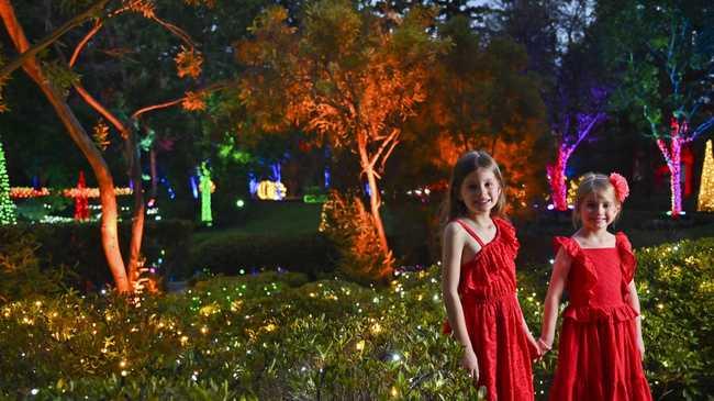 Christmas Wonderland in Nerima Gardens at Queens Park. Evie, 7 and Lucy O'Sullivan, 5. Picture: Cordell Richardson