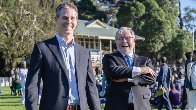 Andrew Charlton and Kevin Rudd.