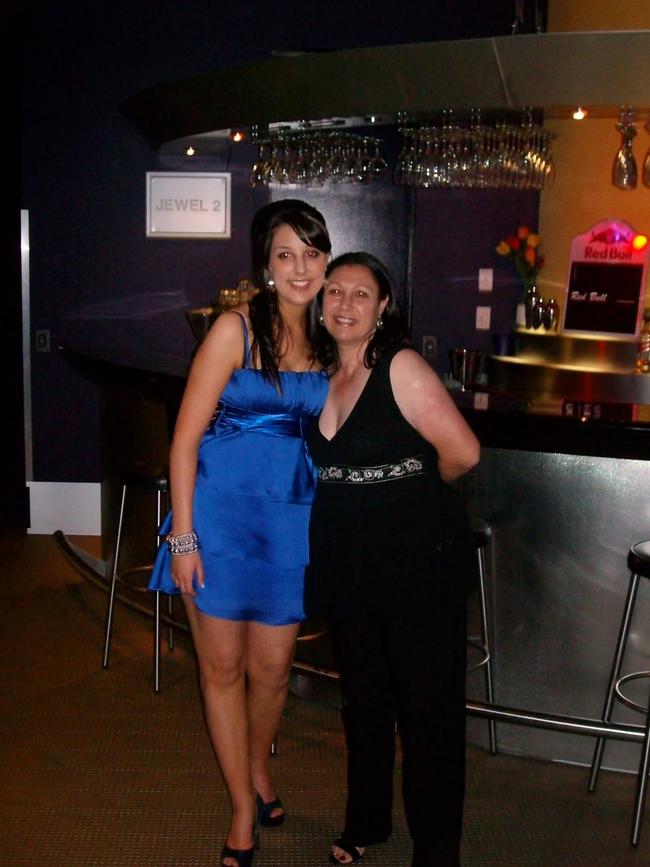 Danielle Snelling, when she was younger with her mother Rosa Snelling, who passed away when she was 56. Picture: Supplied