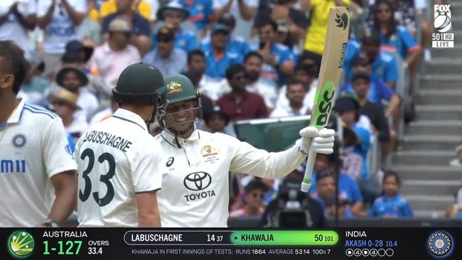 Usman Khawaja brings up crucial fifty