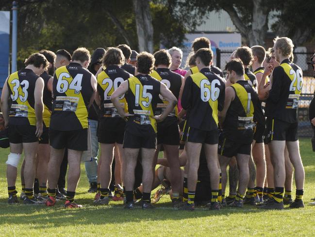 SFNL football Semi-final: South Mornington v Hallam. South Mornington players are dejected.  Picture: Valeriu Campan