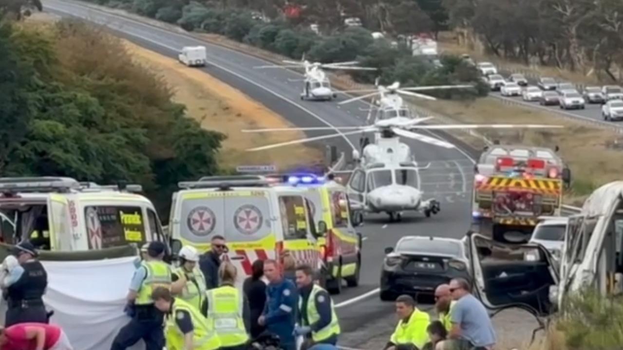 Three helicopters were needed. Picture: 7News