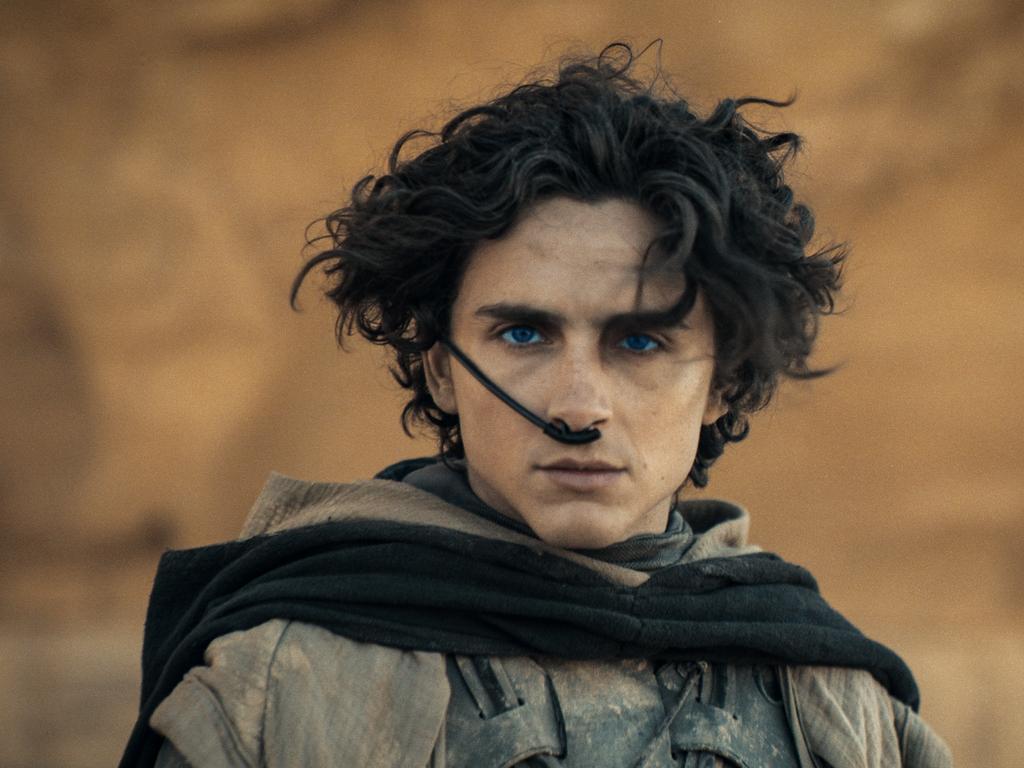 Timothee Chalomet in a scene from the movie <i>Dune: Part Two</i>.