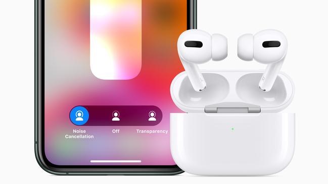 Apple’s AirPods Pro wireless earbuds feature active noise cancellation