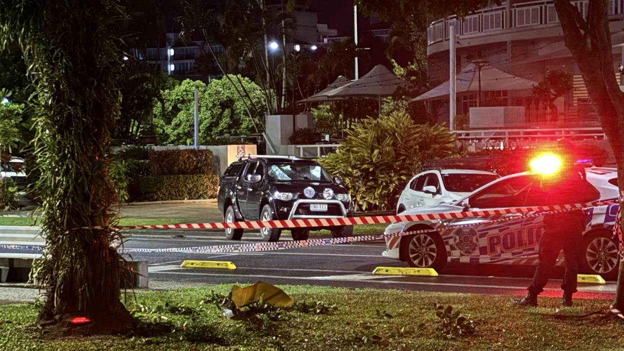 The pilot of a helicopter was killed when the aircraft crashed into a Cairns hotel. Photo: Dylan Nicholson