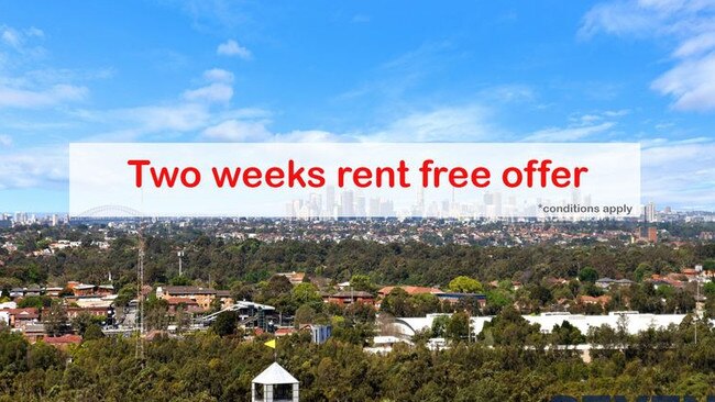 A unit on Australia Ave in Sydney Olympic Park is offered with two week’s free rent.