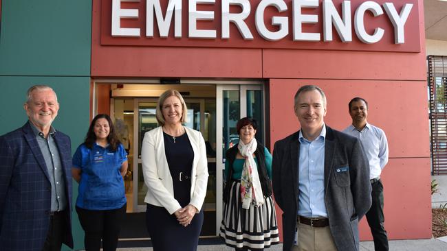 CQHHS board members and hospital staff at the opening of the new Gladstone Hospital emergency department on August 5, 2020.