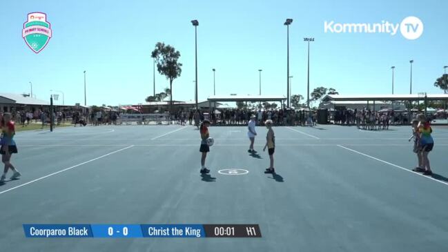 Replay: Netball Queensland Primary School Cup - Coorparoo State School Black v Christ the King Deception Bay