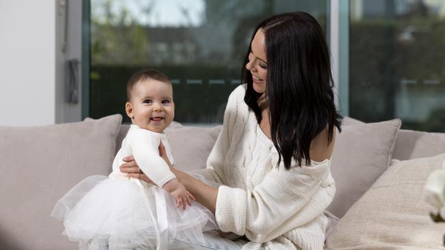 Fiona with her daughter Rafaelle, 7 months. Photo: Jerad Williams