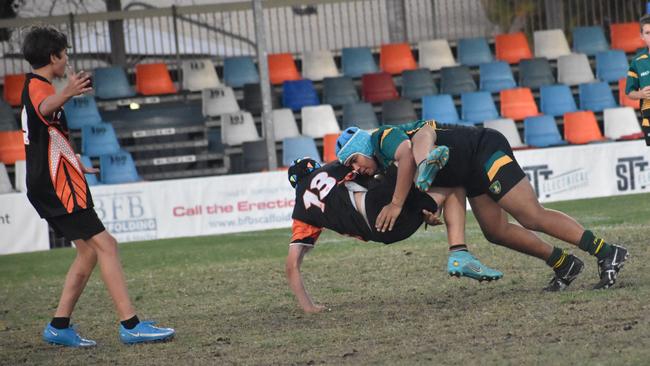 Rockhampton District Secondary Schools Rugby League grand finals, Year 8C, Chanel College, Gladstone, versus Glenmore State High, Browne Park, September 7, 2022.