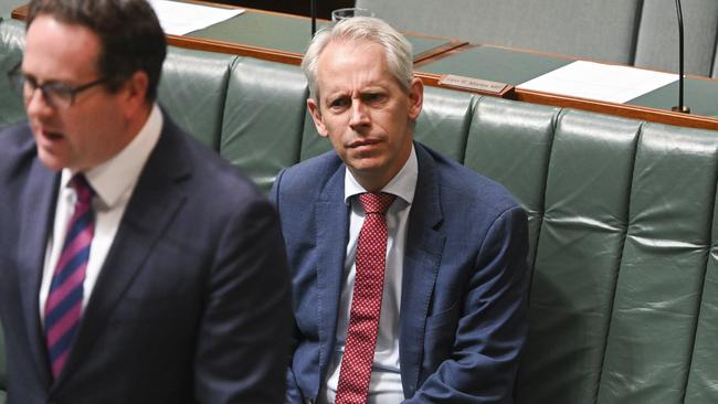 Immigration Minister Andrew Giles in question time on Thursday. Picture: NCA NewsWire / Martin Ollman