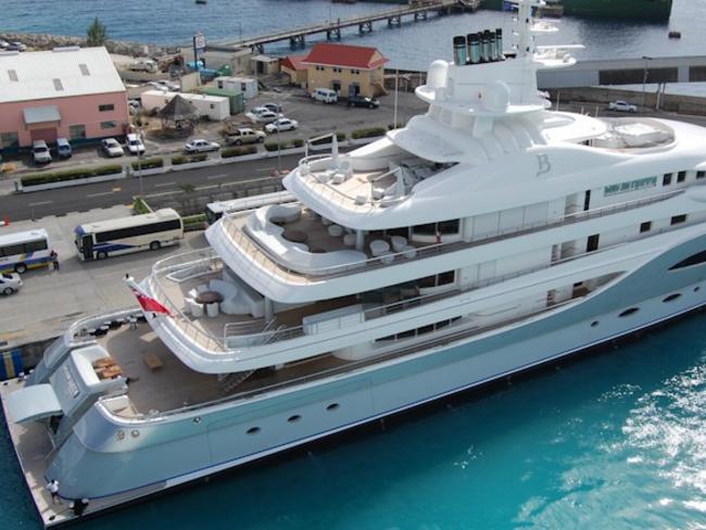 She died on what was reportedly her last day working on the $200 million Mayan Queen IV, pictured in Barbados. Picture: www.superyachttimes.com