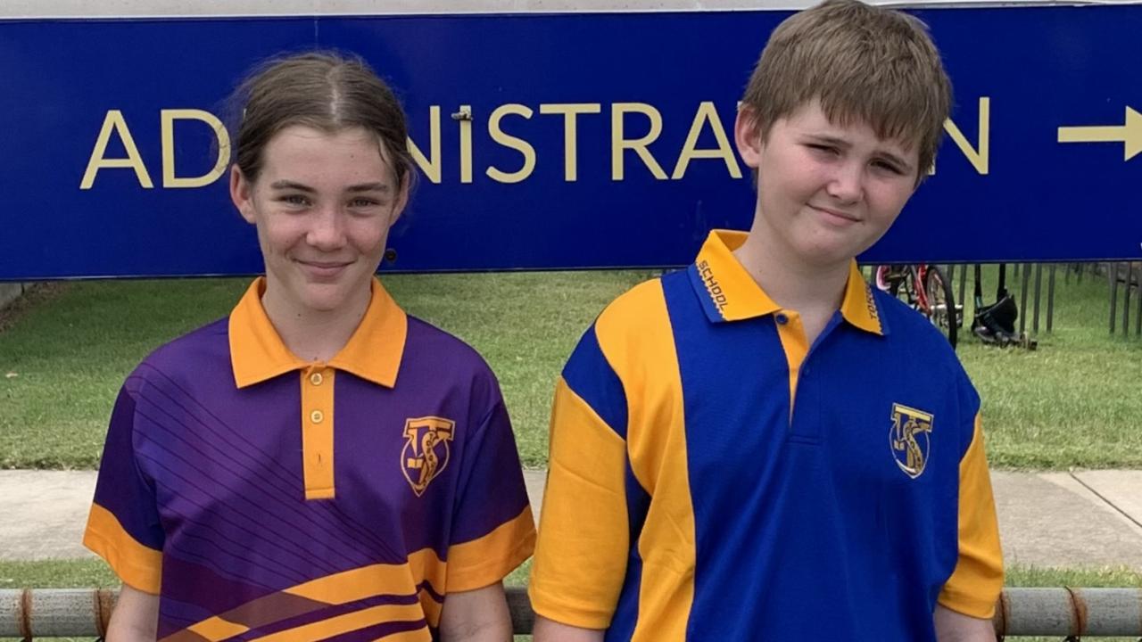 Torquay State School 2023 Captains. Pictured: Storm Squires and Herbert Lange.