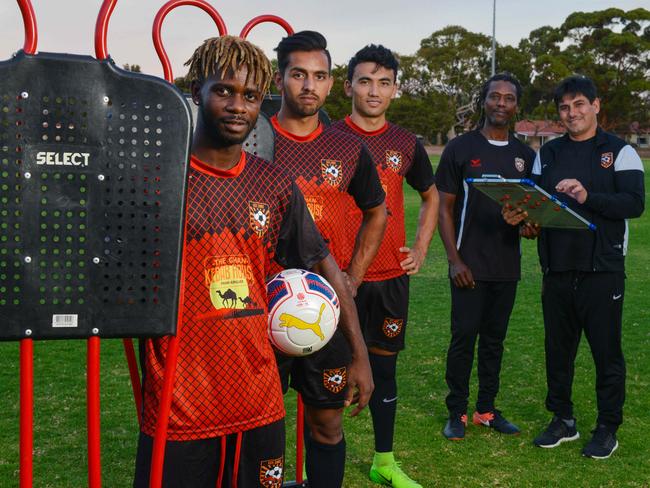 Second-tier amateur side Ghan Kilburn City will met five-time SA cup-winner White City in the FFA Cup. Picture: AAP Image/ Brenton Edwards