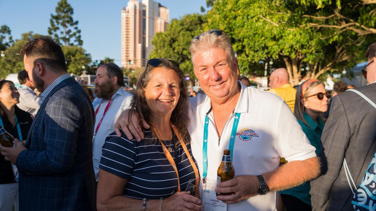 Nitsa Kerr and Gordon Kerr for The Pulse at the Australian Tourism Exchange at the Gold Coast Convention and Exhibition Centre, May 4 2023. Picture: Steven Grevis