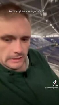 England fan wakes up in stadium at 4am