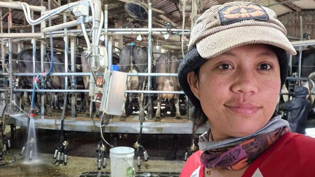 Mum and dairy farmer Maridel De Ocampo died in hospital from her injuries after she was rear-ended by a ute on the Stratford-Maffra Rd in Maffra on Thursday, February 20. Picture: gofundme