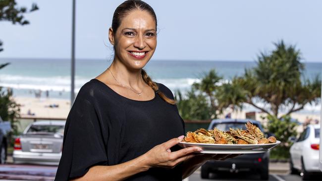 Hawada Zakout holding Balmain Bugs at The Fish House. Picture: Jerad Williams