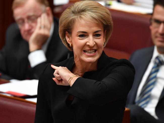 Minister for Women Michaelia Cash said revenge porn victims had to be protected. Picture: Mick Tsikas