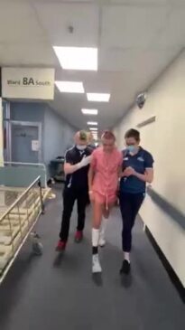 Brave triathlete Alexa Leary takes huge steps in recovery