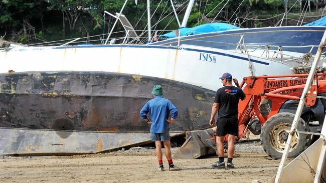 FIGHTING ON: Bundaberg Slipways is doing the best it can to get back on track after the devastation suffered from the recent flood. Photo: Max Fleet / NewsMail. Picture: Max Fleet BUN270313SLP20