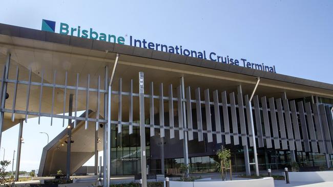 Brisbane's new $177 cruise terminal at Luggage Point was set to open next month ahead of the state election but instead it’s barren with no opening date because of the coronavirus pandemic. Picture: NCA NewsWire / Sarah Marshall