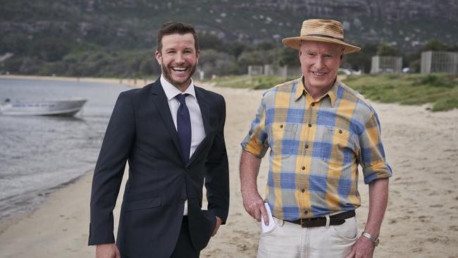 Luke Jacobz on the set of Home and Away.