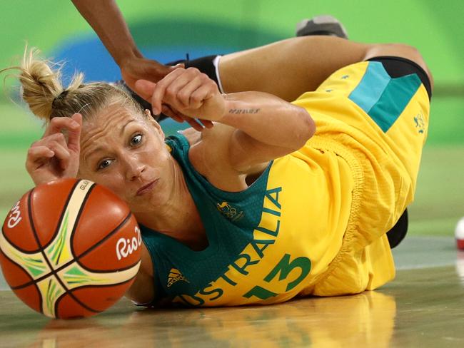 Erin Phillips at the Rio Olympics before the Opals were knocked out.