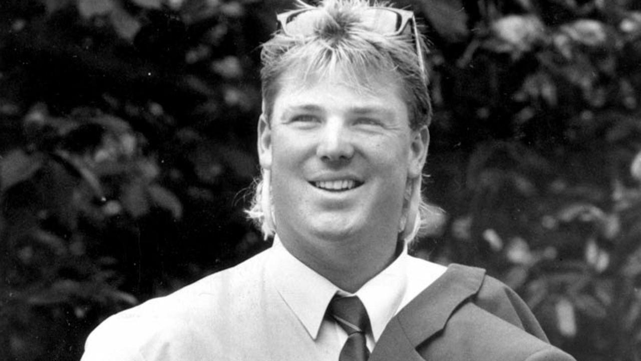 Shane Warne after making his Test debut in January 1992.