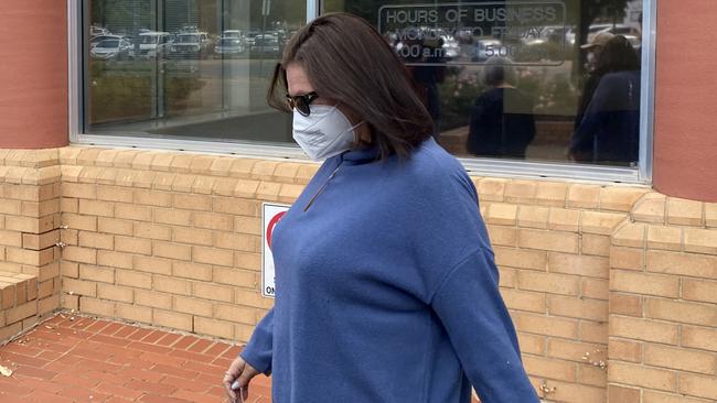 Alleged abusive nurse Natasha Lee Waters leaves the Elizabeth Magistrates Court with her parents. Picture: Brinley Duggan