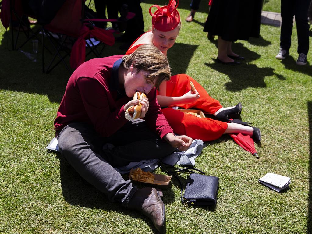 Some much needed sustenance. Picture: Jenny Evans/Getty Images