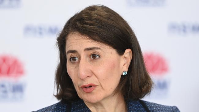 NSW Premier Gladys Berejiklian provides an update on COVID-19., Picture: NCA NewsWire / Jeremy Piper