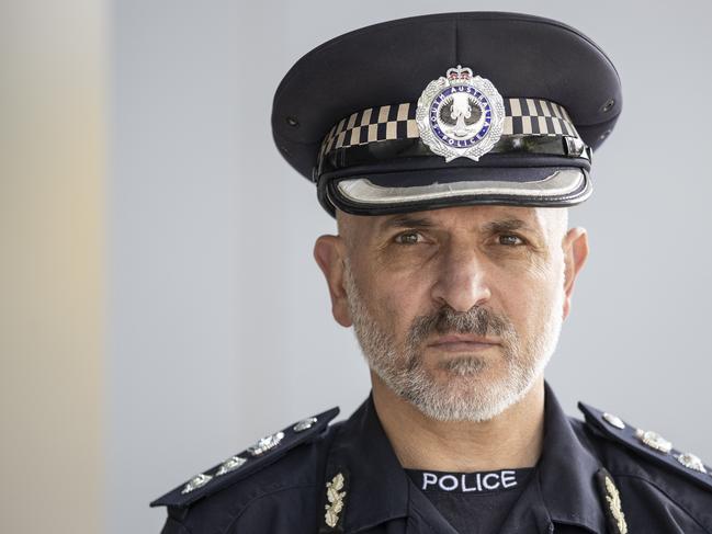 SAPOL Assistant Commissioner John De Candia  for weekend youth crime read. 16th January 2025. Picture Brett Hartwig