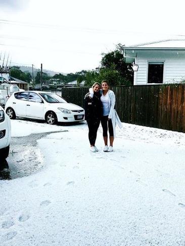 Hail at Orford. Picture: ROSE NICHOLL